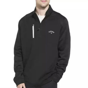 NWT Callaway Men's Textured Stripe 1/4 Zip Golf Pullover Sweatshirt M